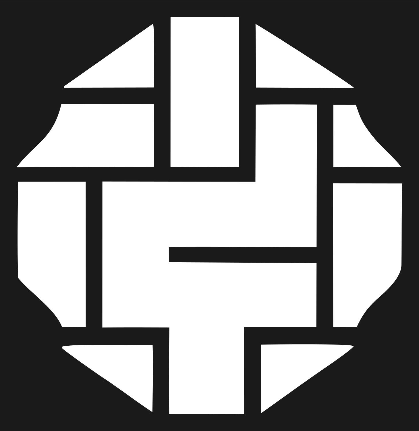 Woven Grid Pattern Emblem #1a1a1a/#ffffff