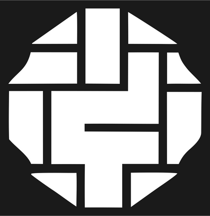 Woven Grid Pattern Emblem #1a1a1a/#ffffff