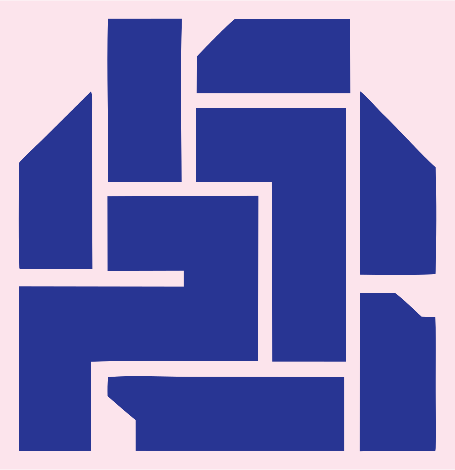 Baseball Bat Logo #fce4ec/#283593