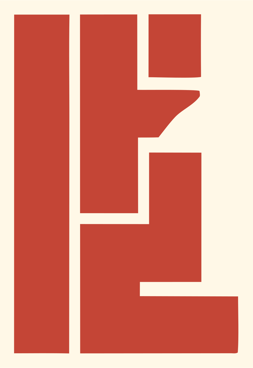 Heavy Baseball Bat Logo #fff8e7/#c44536