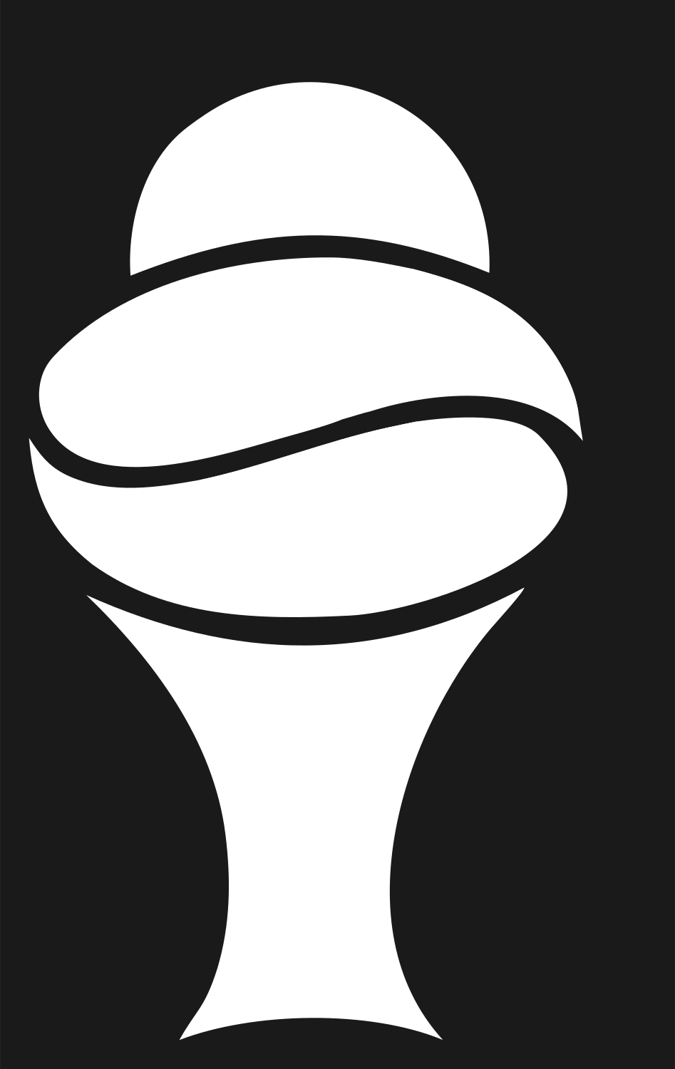 Hand-Drawn Volleyball Trophy Icon #1a1a1a/#ffffff