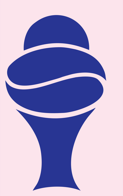 Hand-Drawn Volleyball Trophy Icon #fce4ec/#283593