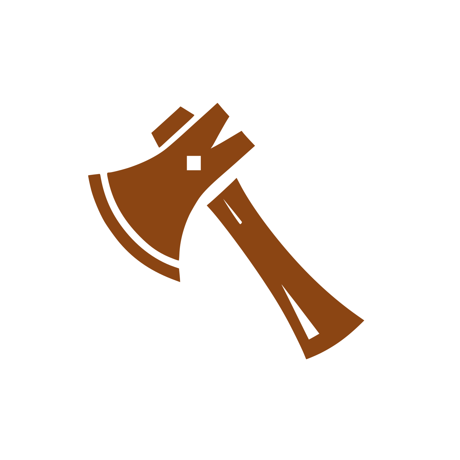 Axe Symbol Logo #8B4513