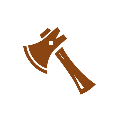 Axe Symbol Logo #8B4513
