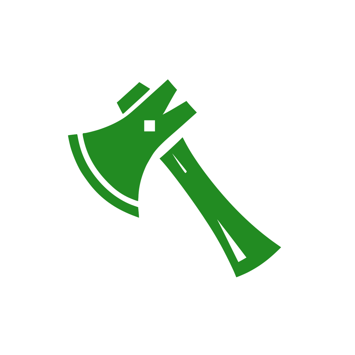 Axe Symbol Logo #228B22