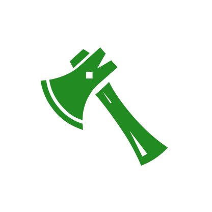 Axe Symbol Logo #228B22