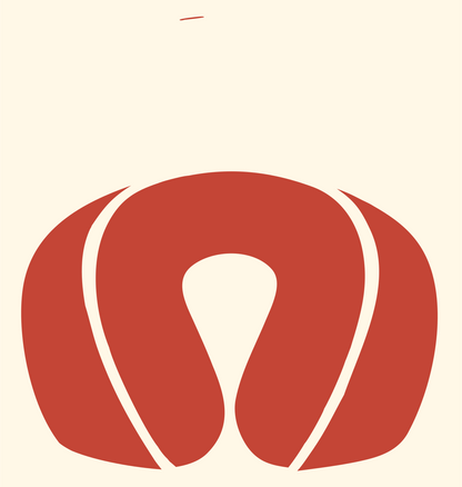 Volleyball Ball Minimalist Icon #fff8e7/#c44536