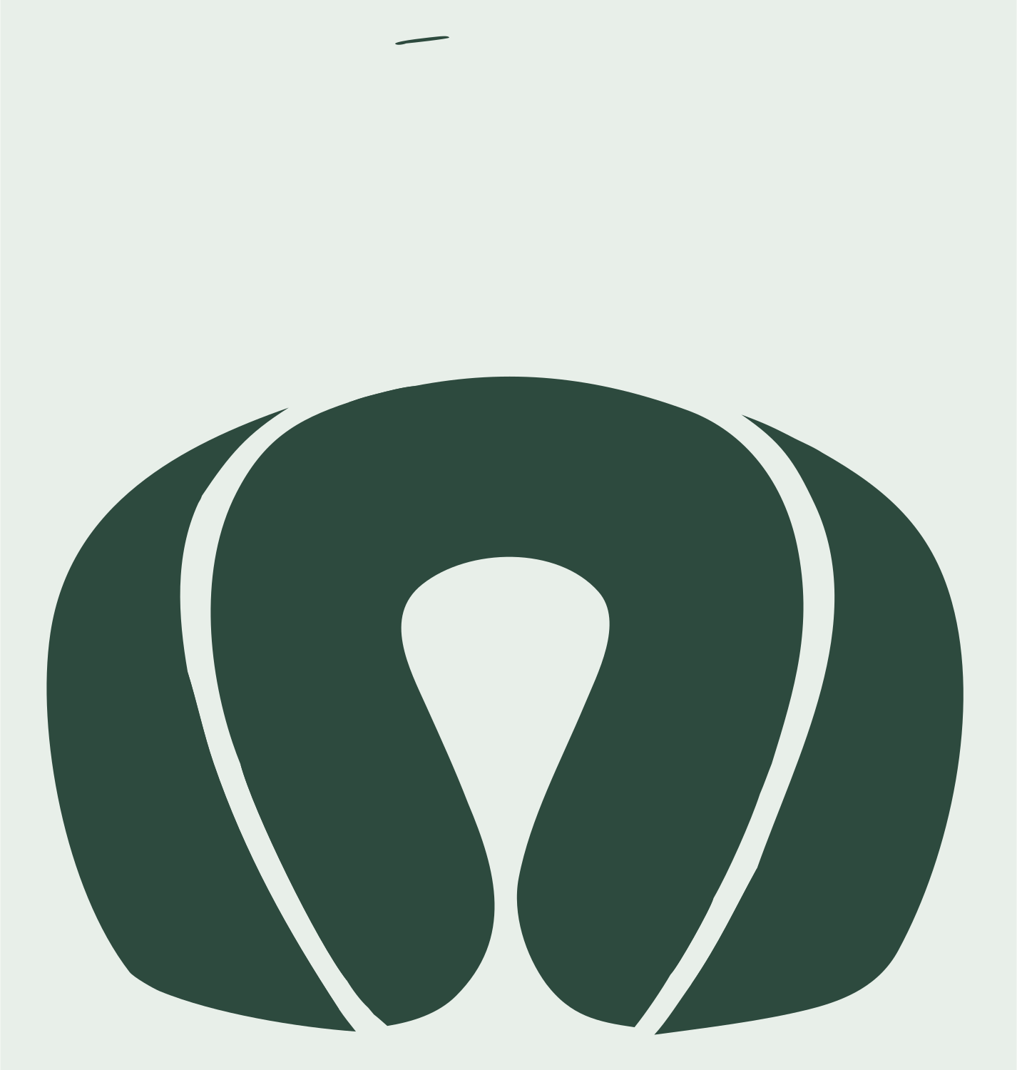 Volleyball Ball Minimalist Icon #e8efe9/#2d4a3e