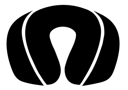 Neck Pillow Travel Logo #ffffff/#000000