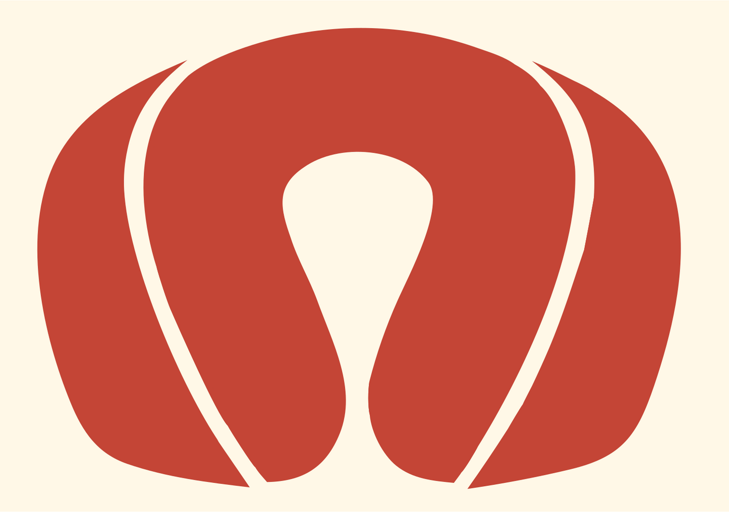 Neck Pillow Travel Logo #fff8e7/#c44536