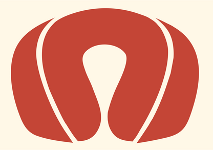 Neck Pillow Travel Logo #fff8e7/#c44536