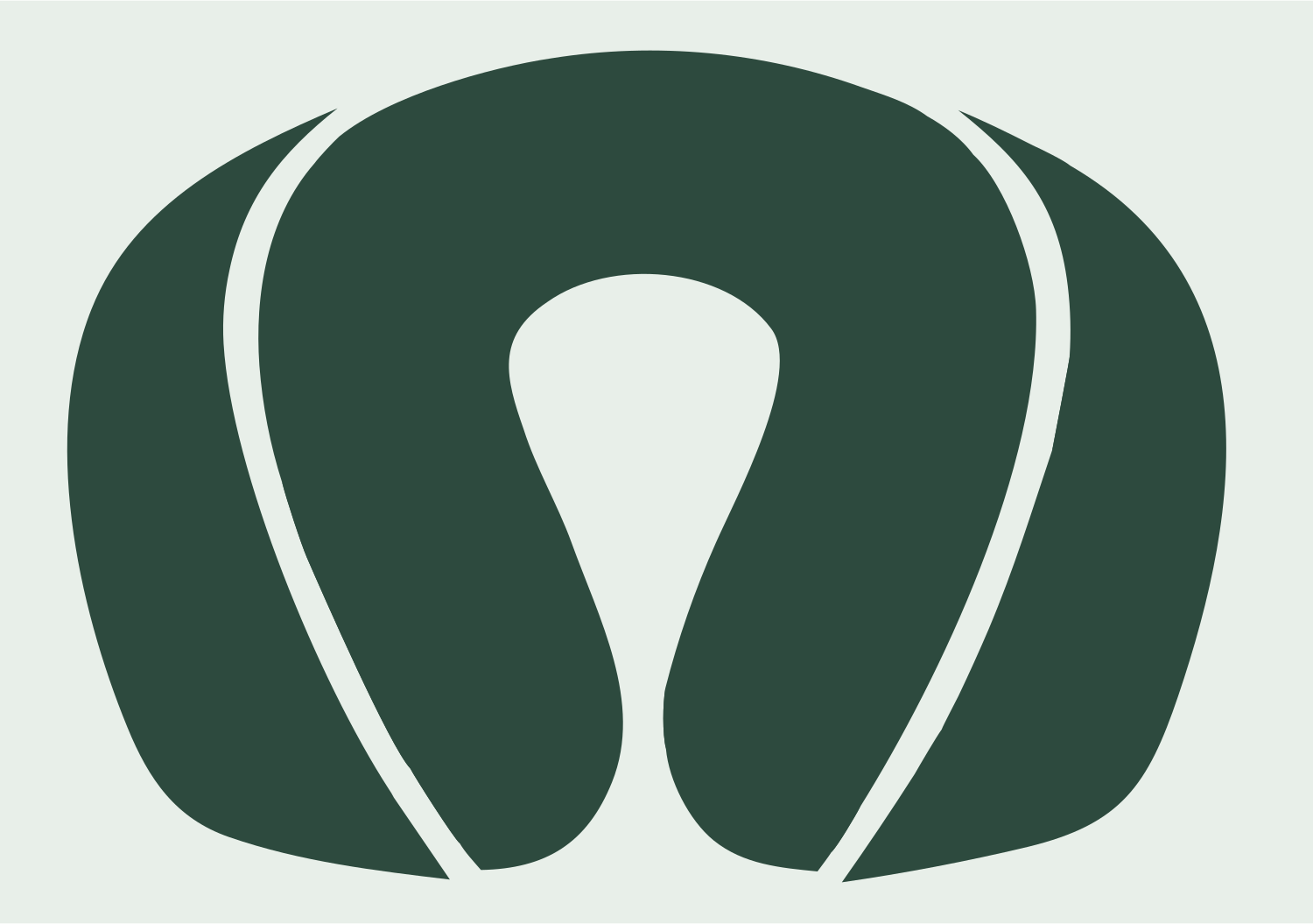 Neck Pillow Travel Logo #e8efe9/#2d4a3e