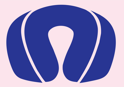 Neck Pillow Travel Logo #fce4ec/#283593