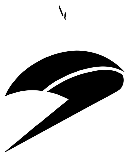 Hand-Drawn Lightning Volleyball Logo #ffffff/#000000