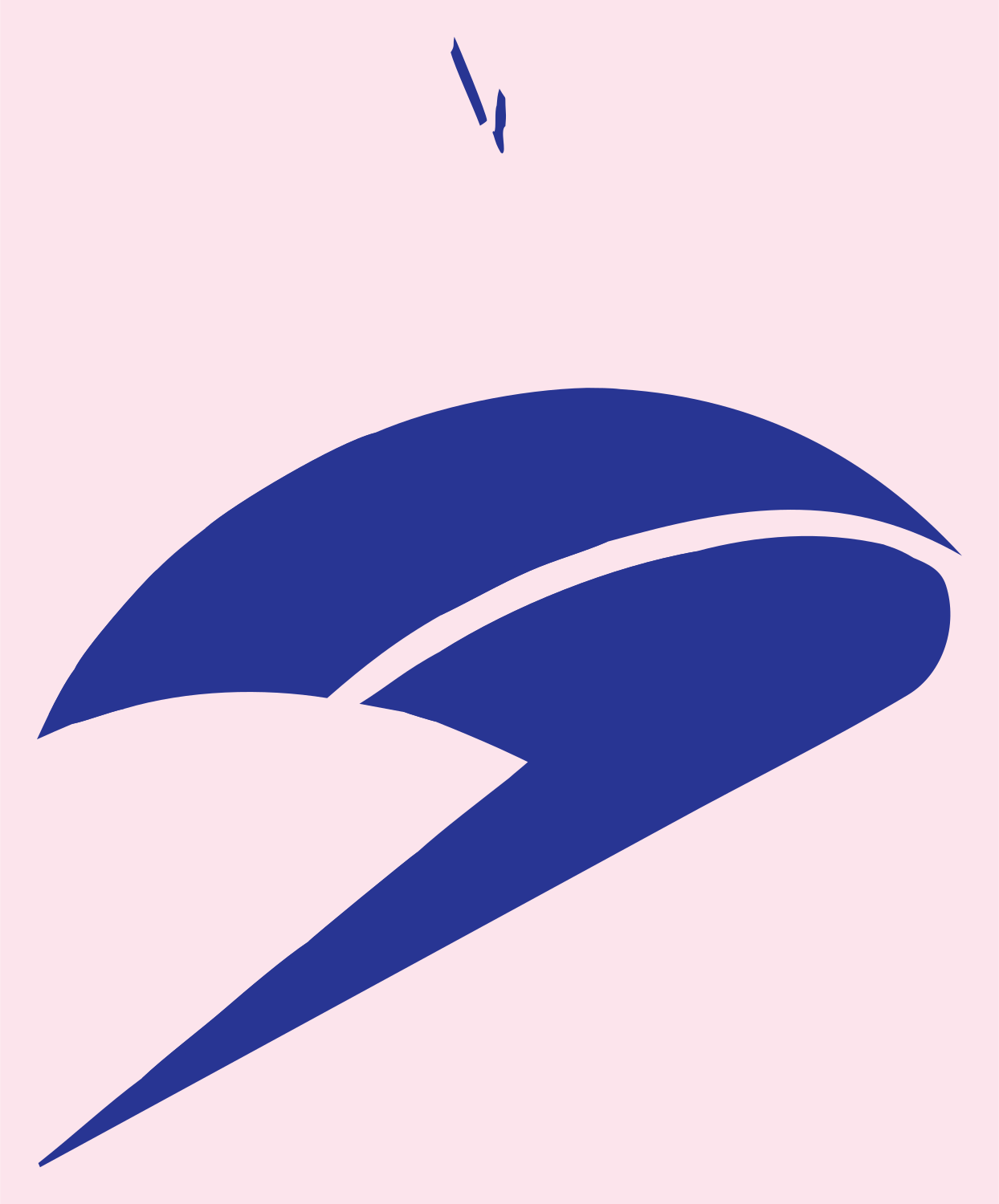 Hand-Drawn Lightning Volleyball Logo #fce4ec/#283593