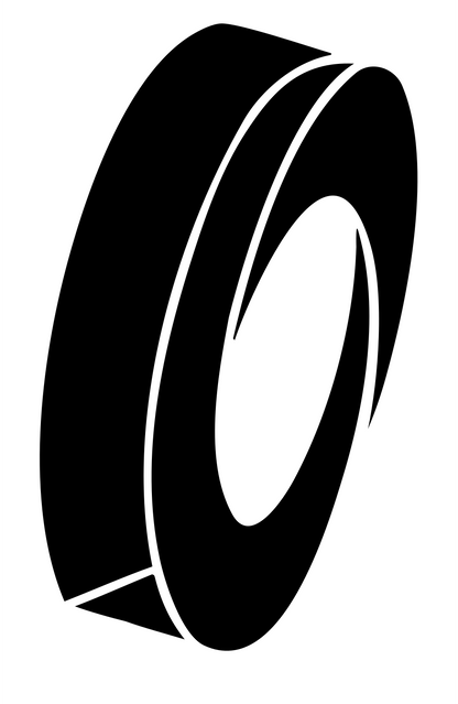 Bold Hockey Puck Icon #ffffff/#000000