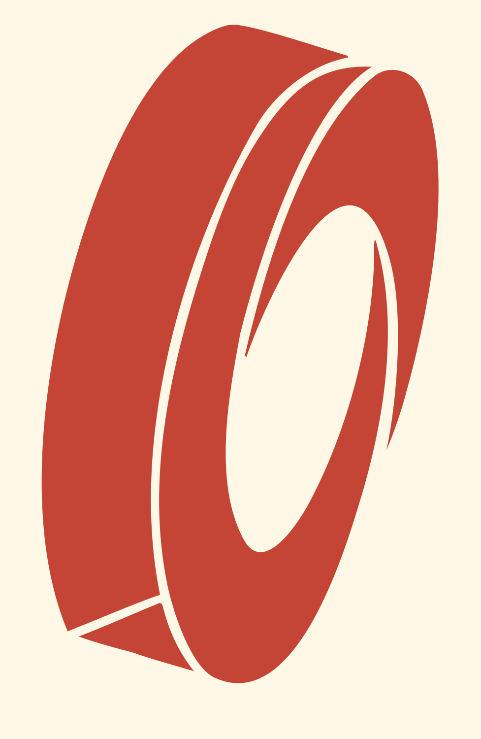 Bold Hockey Puck Icon #fff8e7/#c44536
