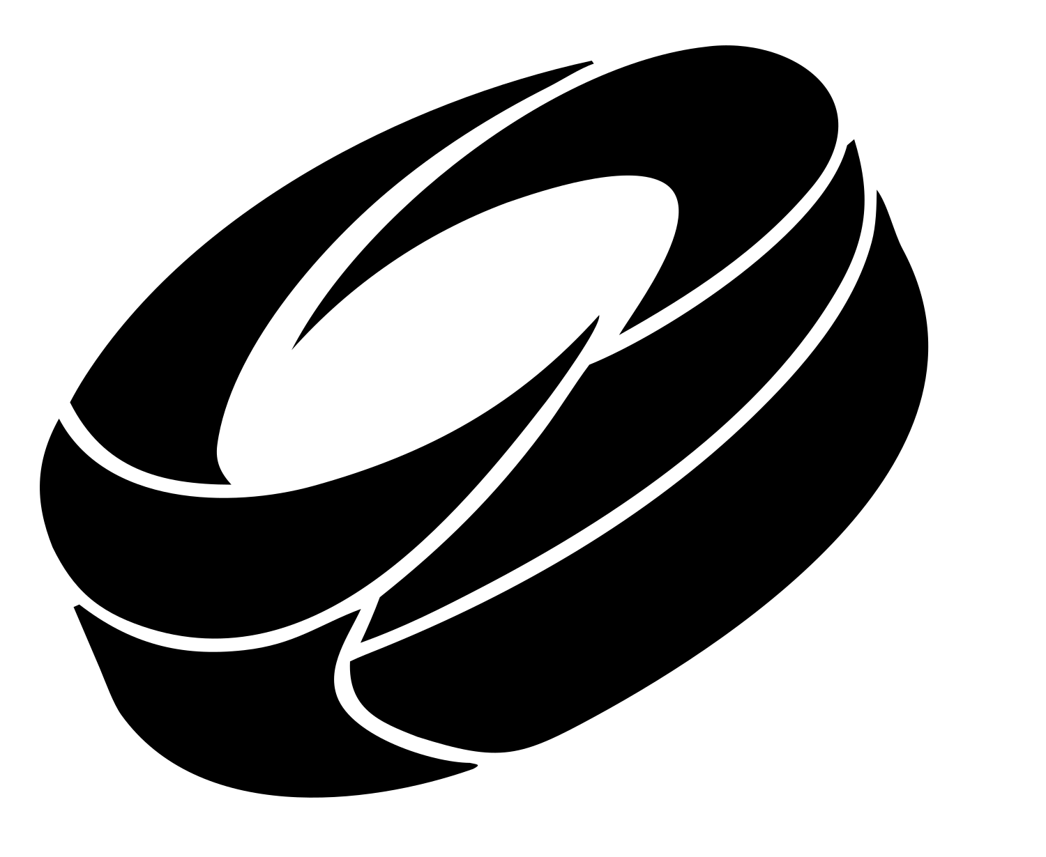 Tilted Hockey Puck Mark #ffffff/#000000