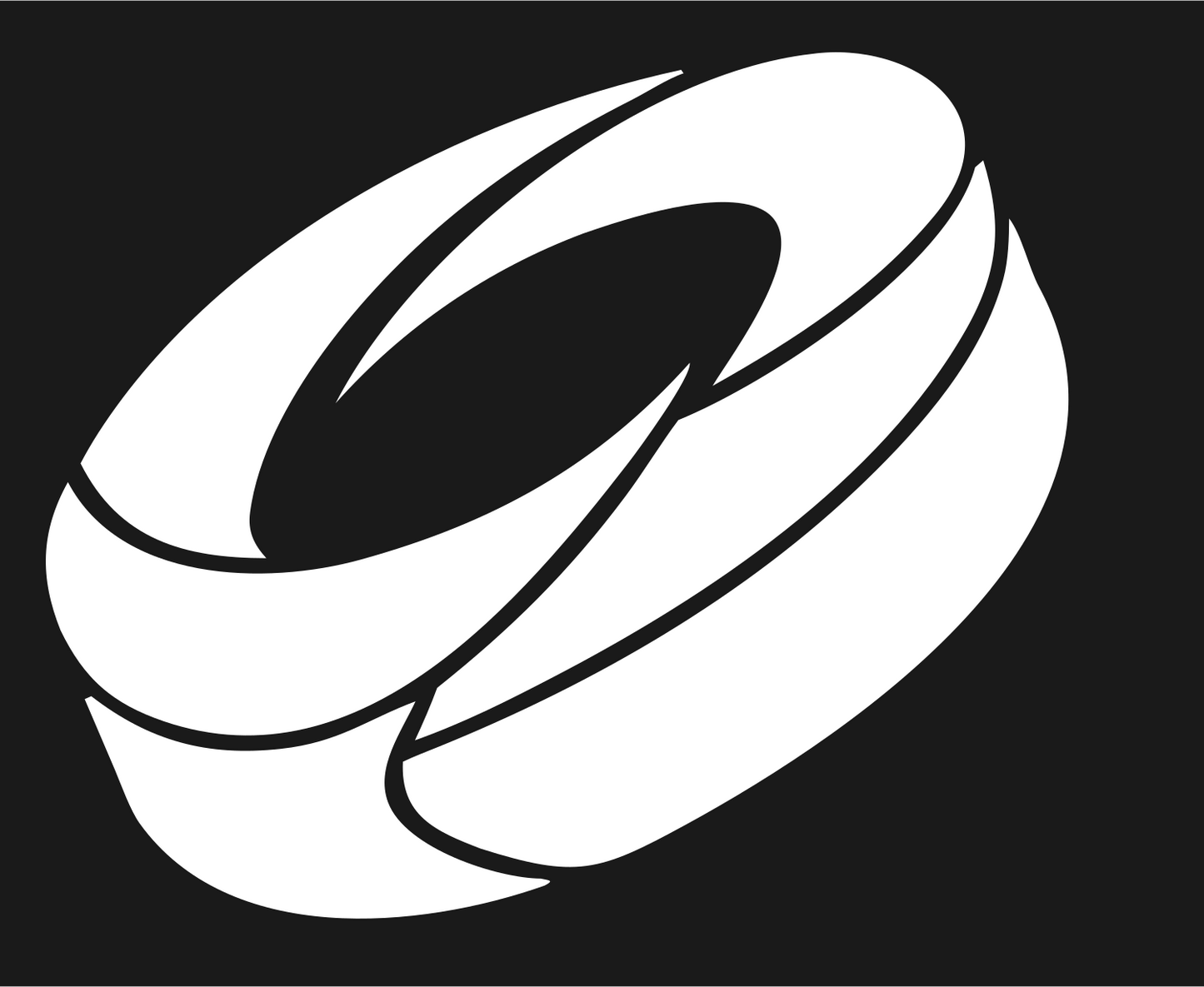 Tilted Hockey Puck Mark #1a1a1a/#ffffff