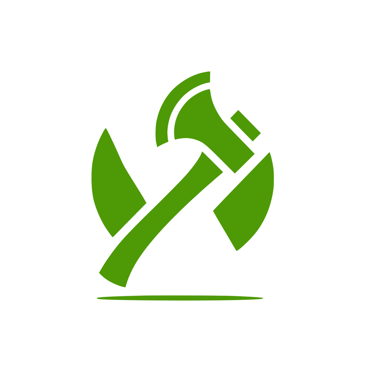 Crossed Axes Logo #4E9A06
