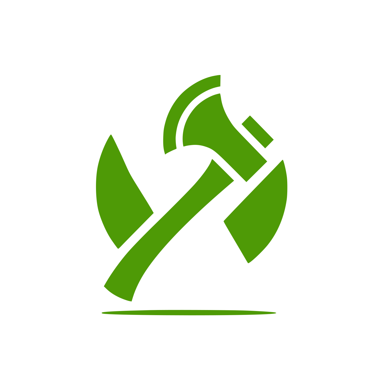 Crossed Axes Logo #4E9A06