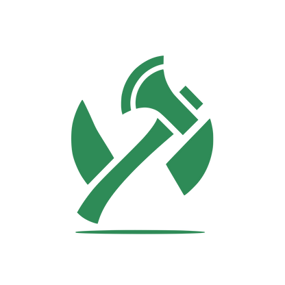Crossed Axes Logo #2E8B57