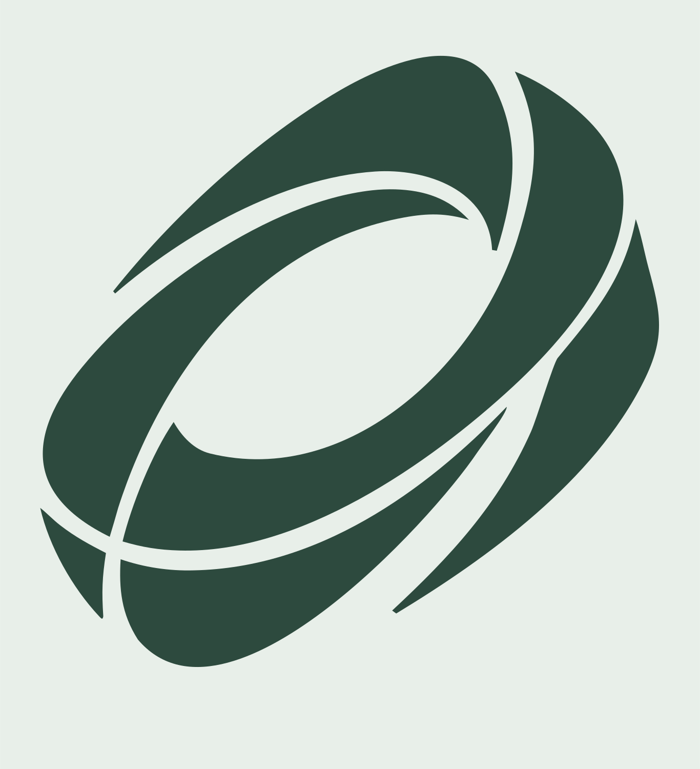 Angled Hockey Puck Logo #e8efe9/#2d4a3e