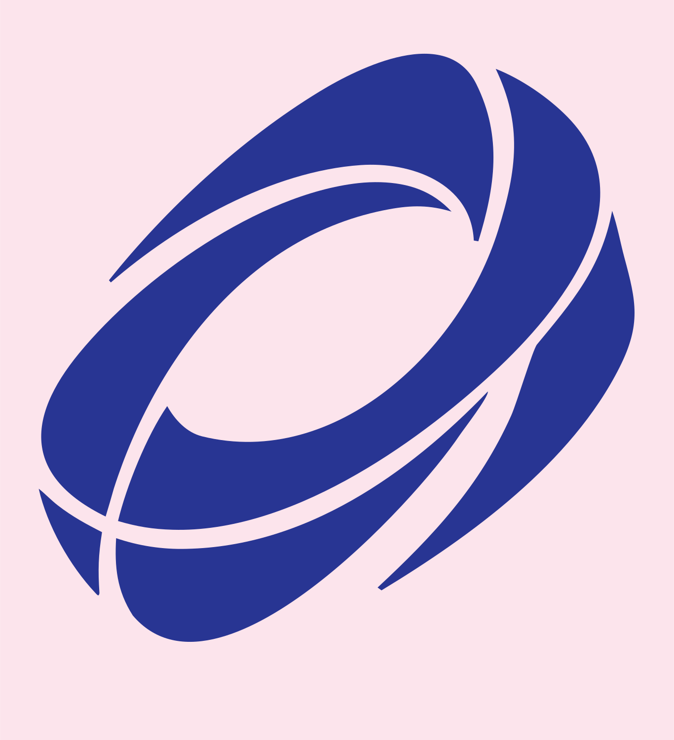Angled Hockey Puck Logo #fce4ec/#283593