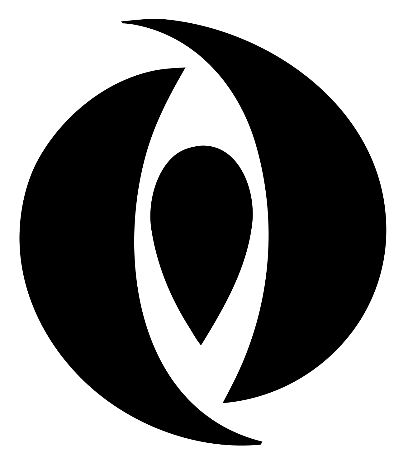 Crescent Hockey Puck Logo #ffffff/#000000