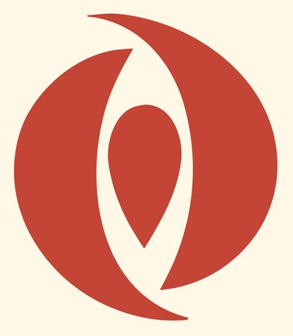 Crescent Hockey Puck Logo #fff8e7/#c44536