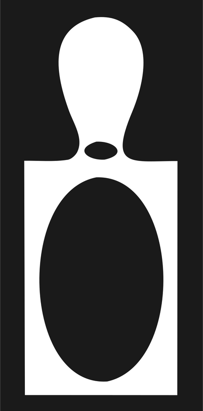 Negative Space Bowling Pin Icon #1a1a1a/#ffffff