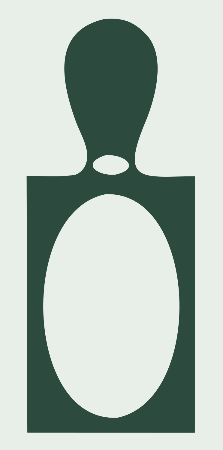 Negative Space Bowling Pin Icon #e8efe9/#2d4a3e