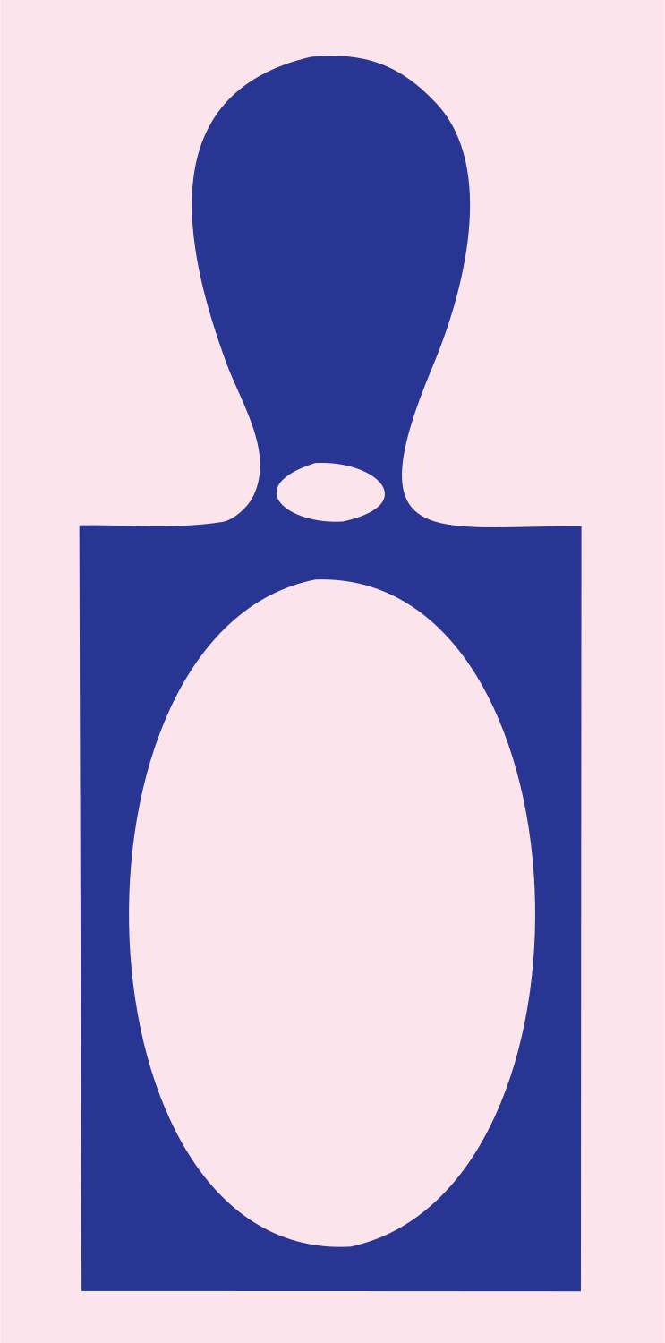 Negative Space Bowling Pin Icon #fce4ec/#283593