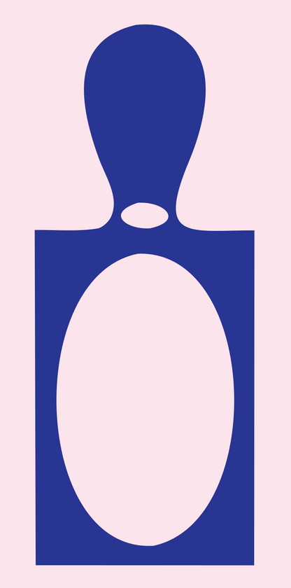 Negative Space Bowling Pin Icon #fce4ec/#283593