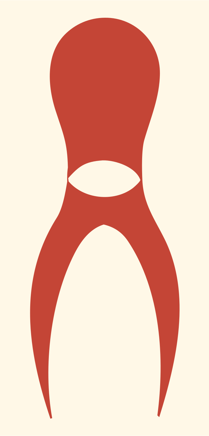 Swiss Bowling Pin Emblem #fff8e7/#c44536