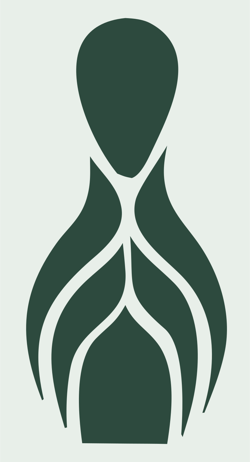 Curved Split Bowling Pin Logo #e8efe9/#2d4a3e