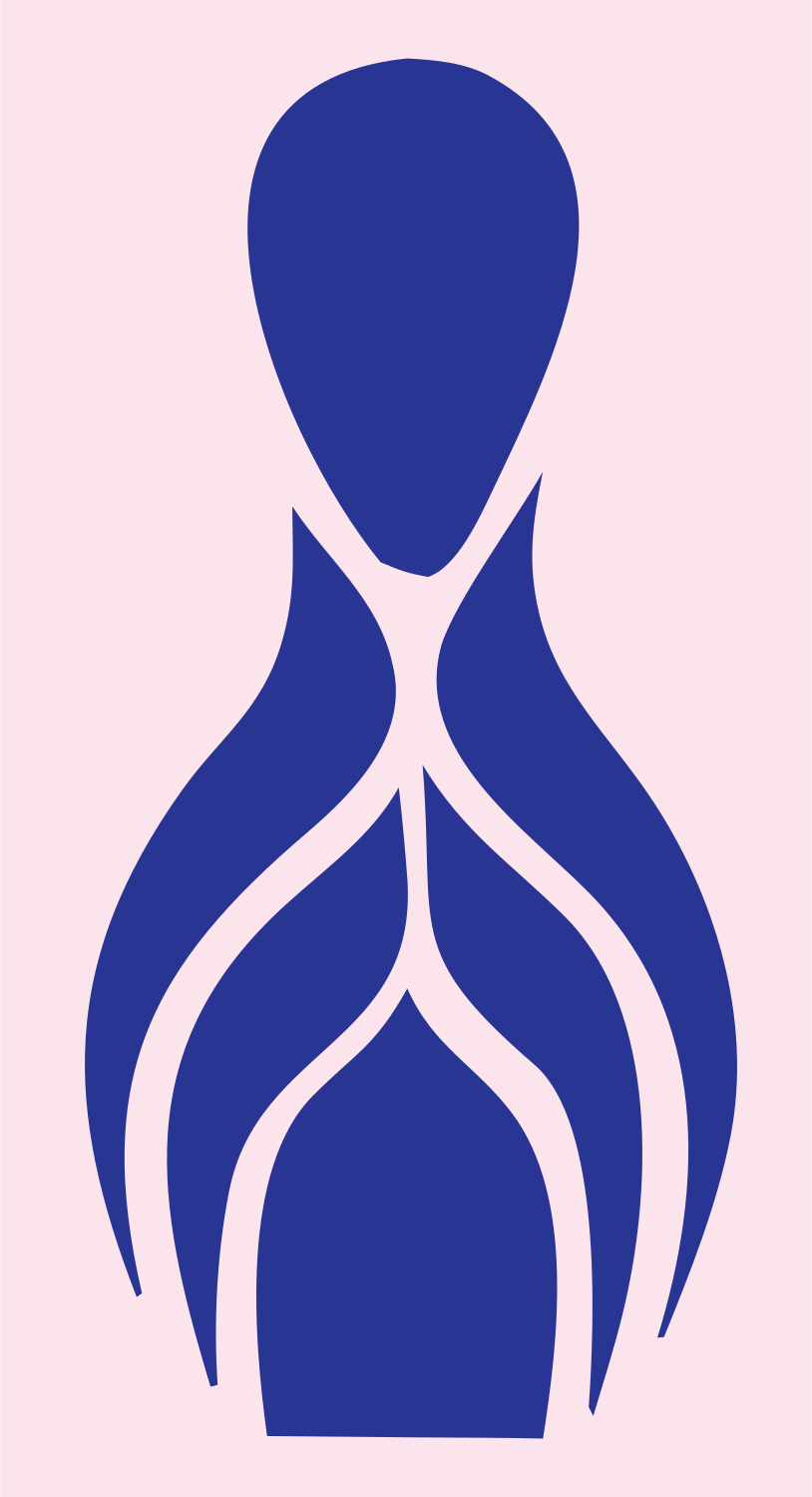 Curved Split Bowling Pin Logo #fce4ec/#283593