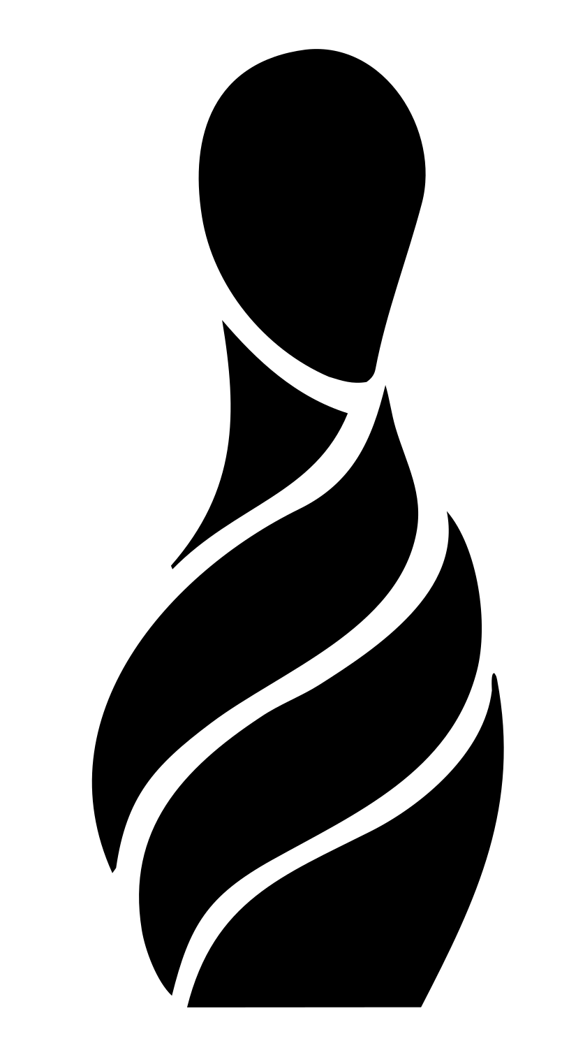 Swirl Stripe Bowling Pin Logo #ffffff/#000000