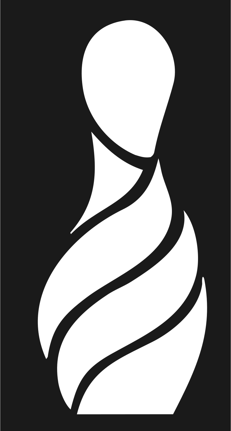 Swirl Stripe Bowling Pin Logo #1a1a1a/#ffffff
