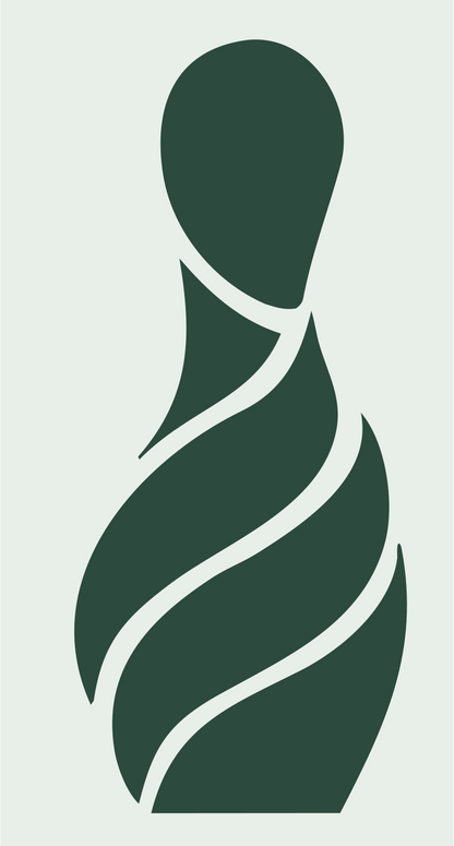Swirl Stripe Bowling Pin Logo #e8efe9/#2d4a3e