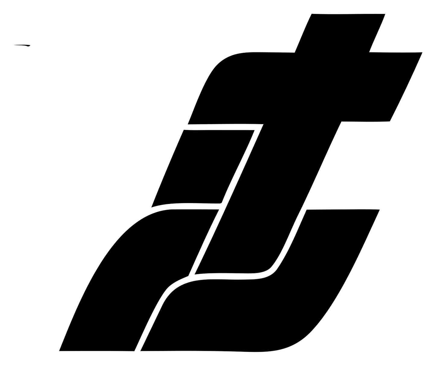 Geometric Letter T Emblem #ffffff/#000000