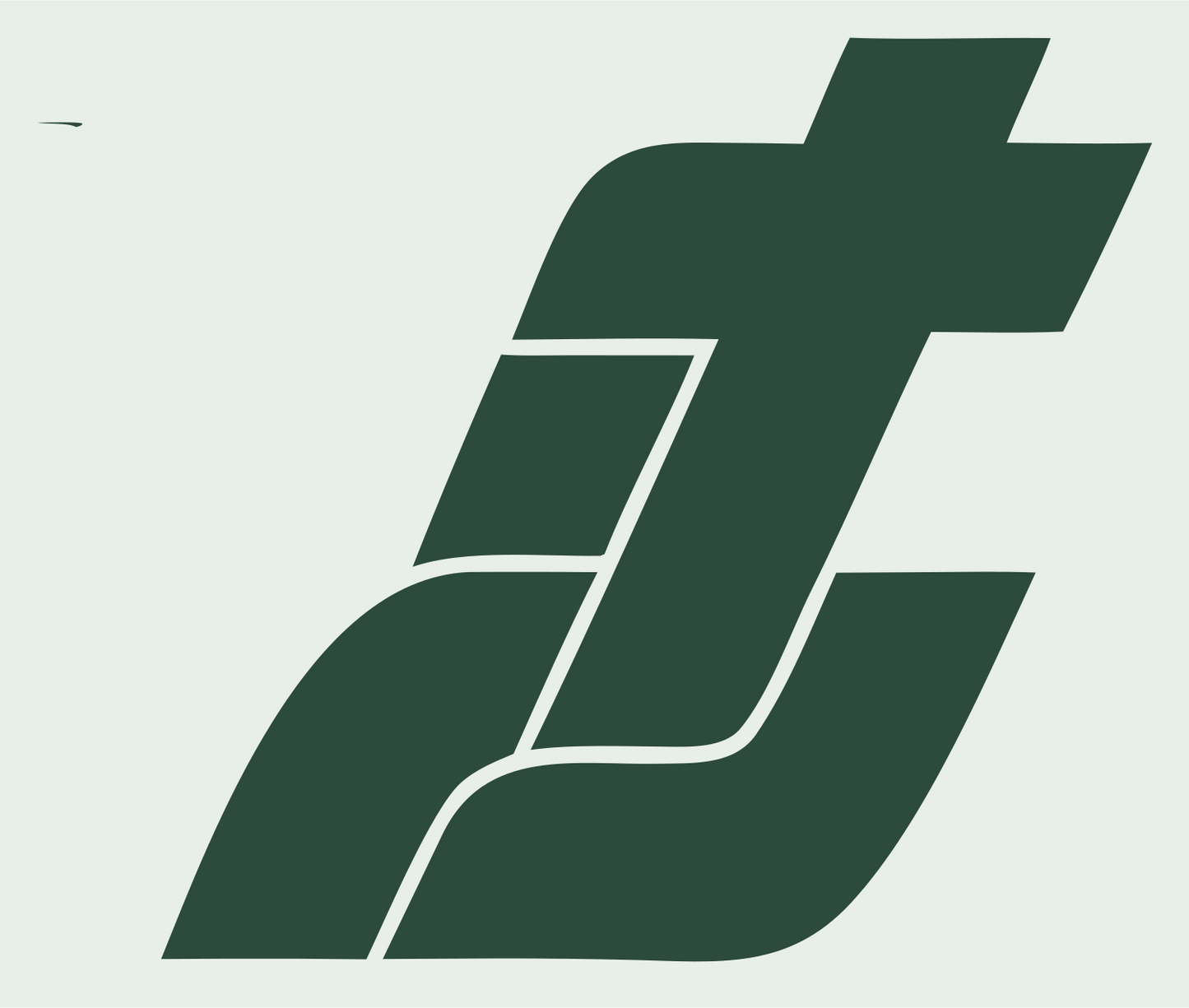 Geometric Letter T Emblem #e8efe9/#2d4a3e