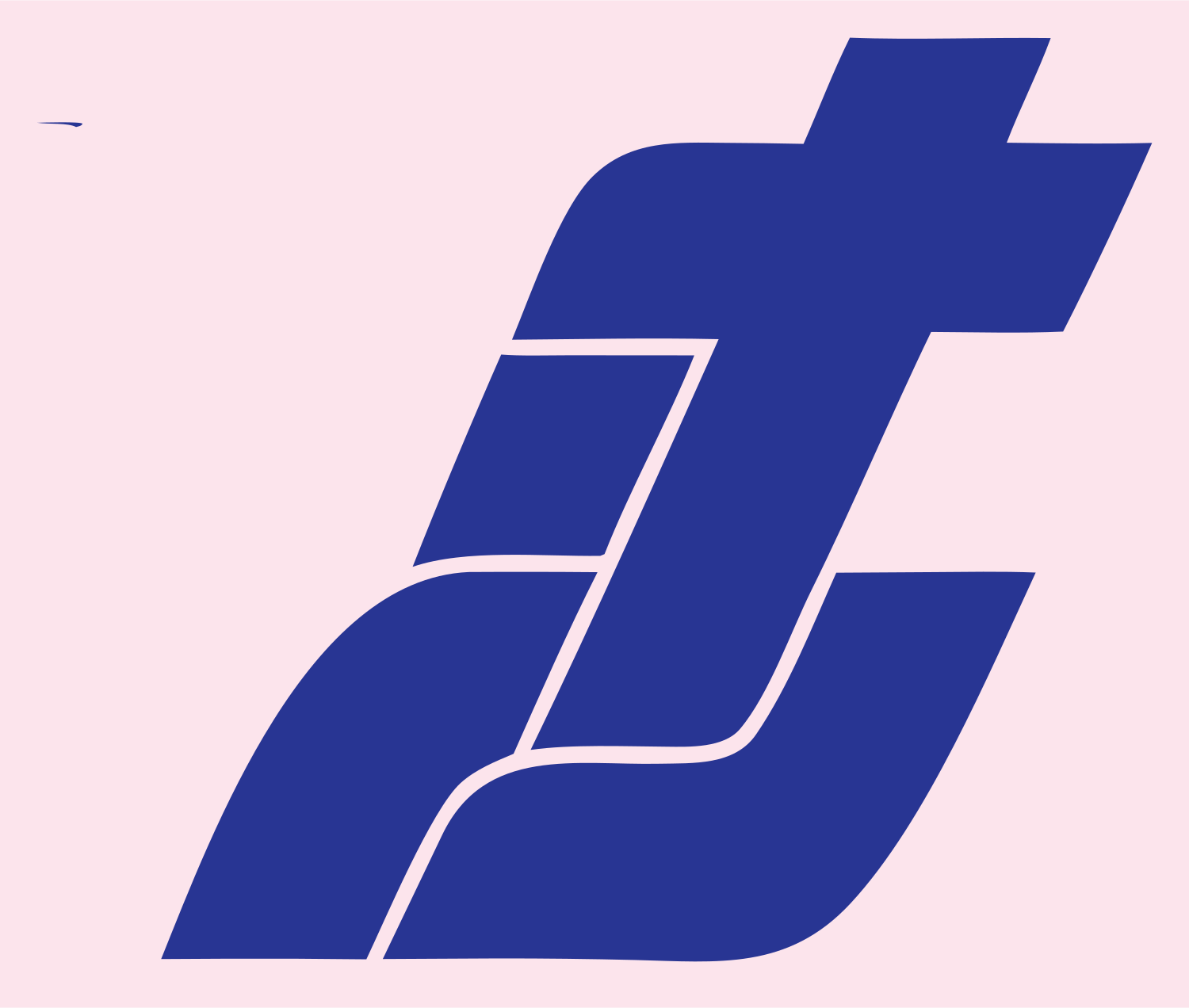 Geometric Letter T Emblem #fce4ec/#283593