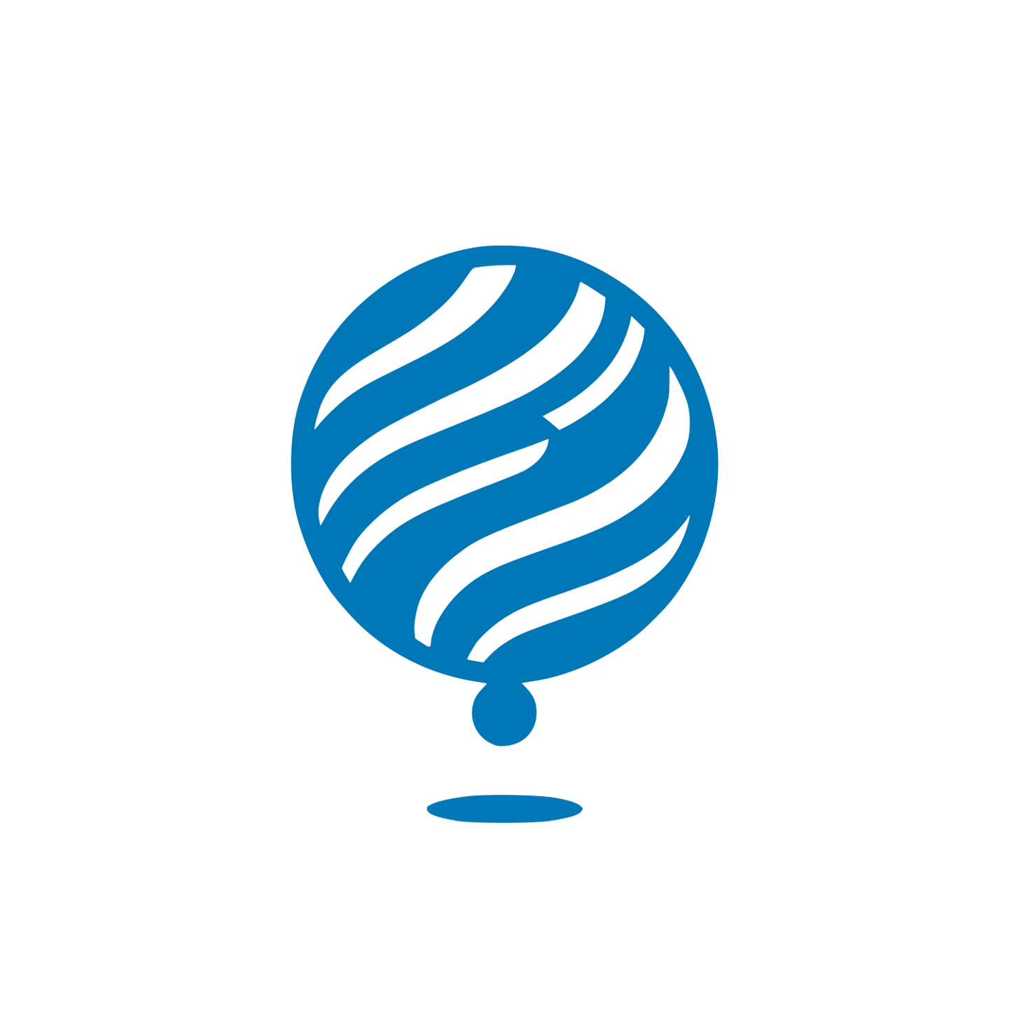 Balloon Globe Logo #0077B6