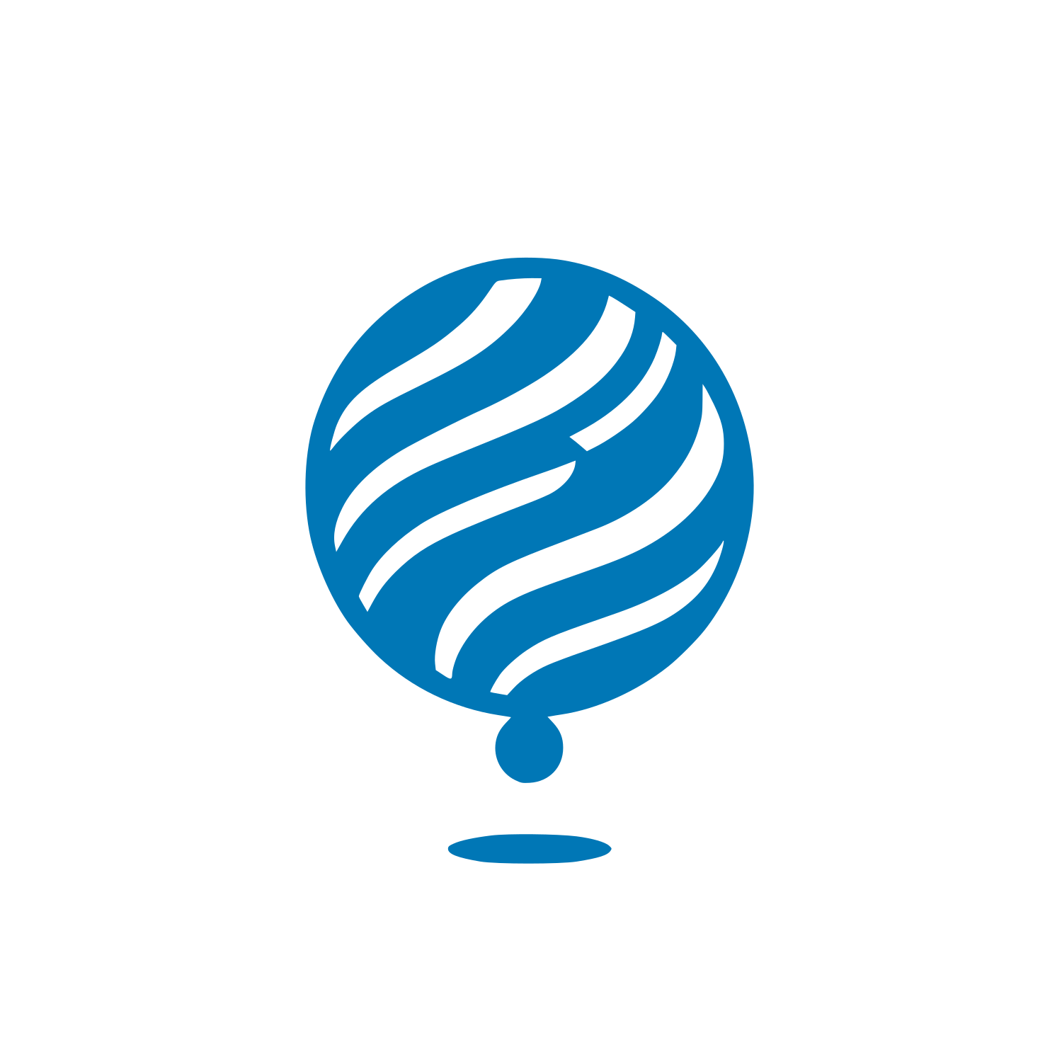 Balloon Globe Logo #0077B6