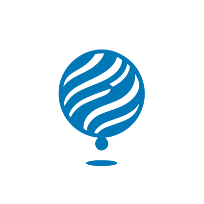 Balloon Globe Logo #0077B6