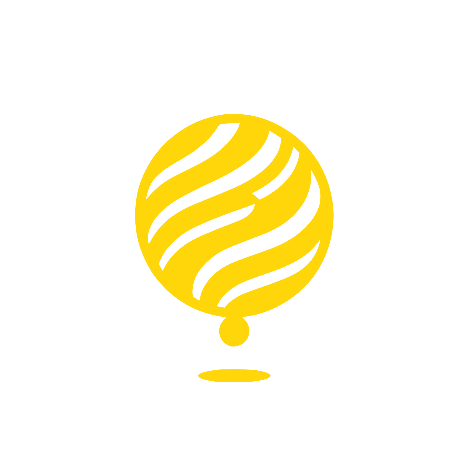 Balloon Globe Logo #FFD60A