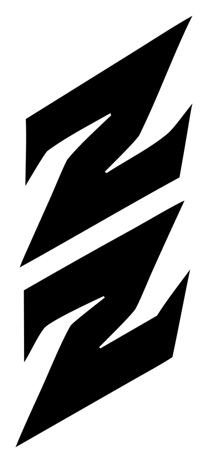 Bold Lightning Bolt Mark #ffffff/#000000