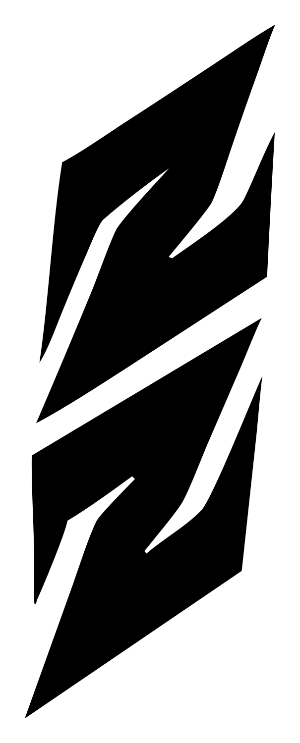 Double Lightning Strike Badge #ffffff/#000000