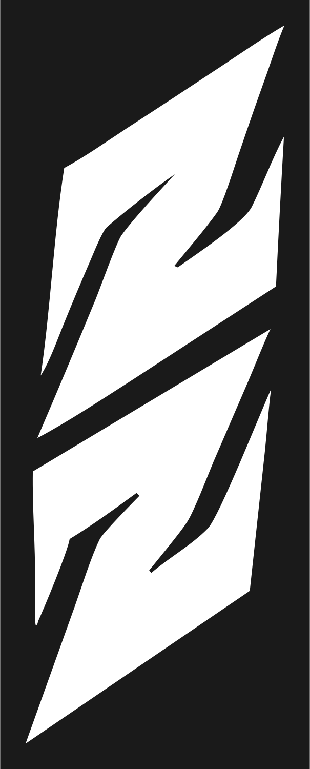 Double Lightning Strike Badge #1a1a1a/#ffffff